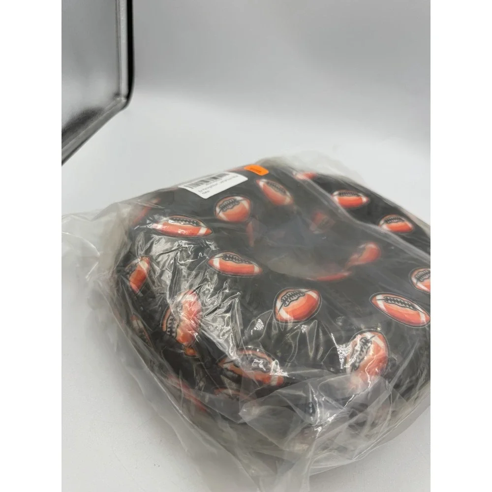 NWT Football Themed Ear Piercing Donut Pillow with Ear Hole for Side Sleepers